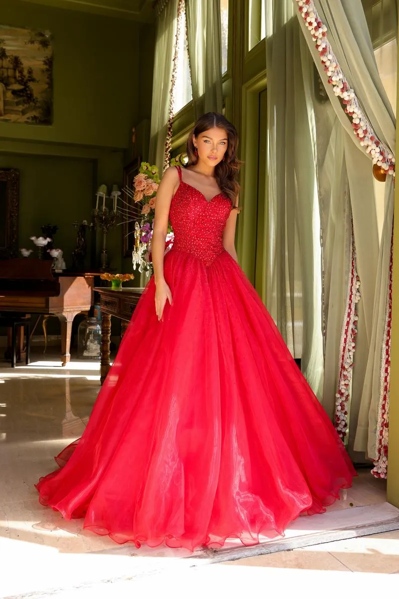 Ava Presley Basque Waist Ball Gown Dress 29522 sold by Terry costa product image thumbnail 4