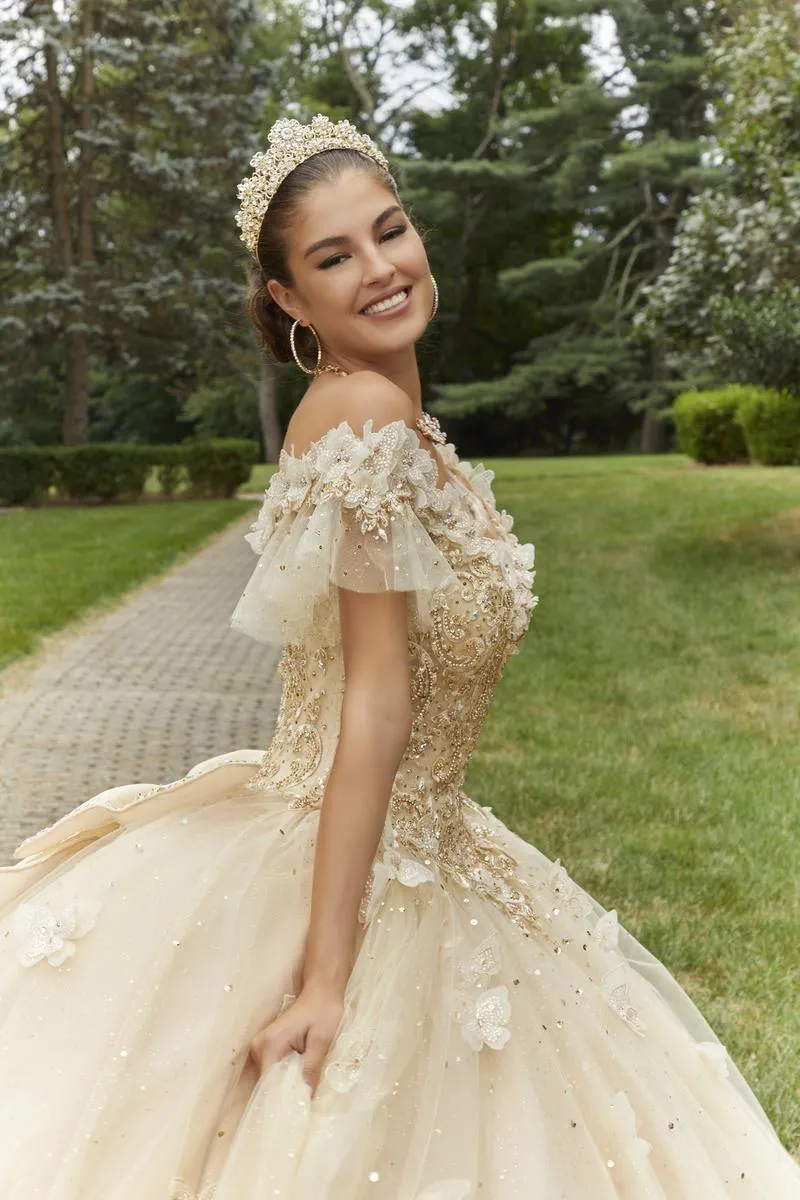 Vizcaya by Morilee 3D Butterfly Quince Dress 89404 sold by Terry costa product image thumbnail 2