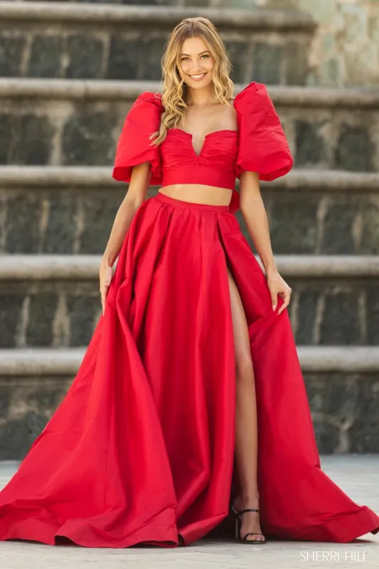 Sherri Hill Two Piece Balloon Sleeve Dress 55630 sold by Terry costa