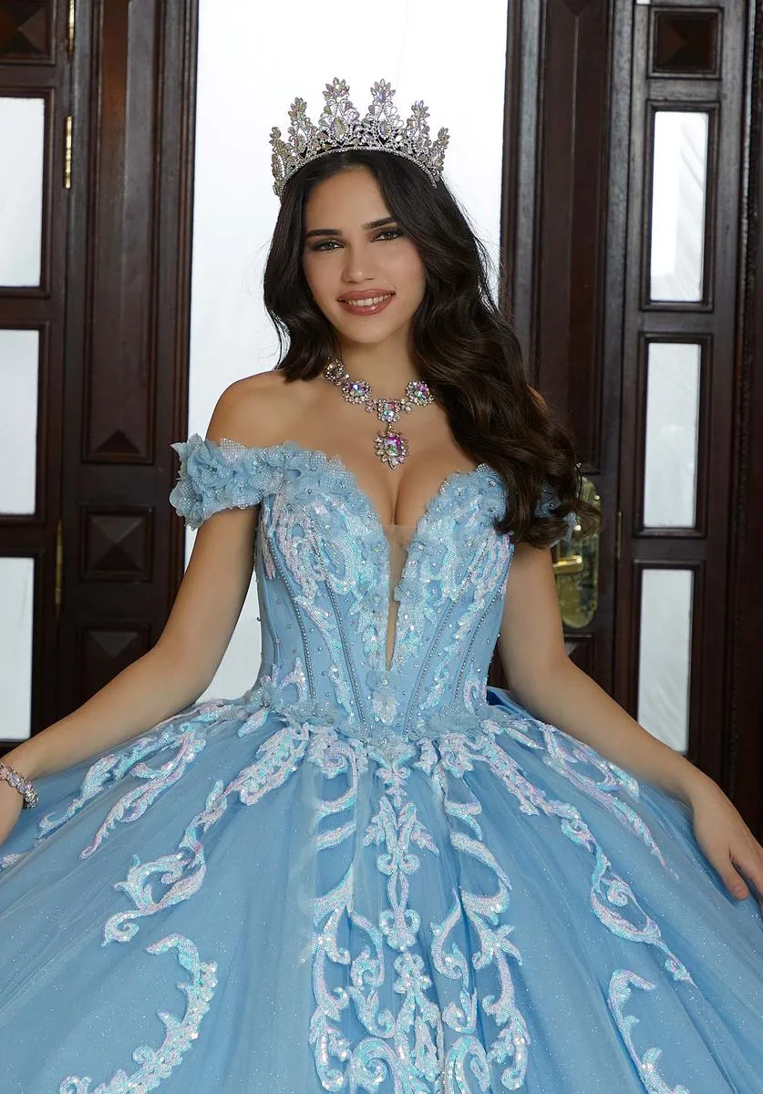 Vizcaya by Morilee Off Shoulder Quince Dress 89484 sold by Terry costa product image thumbnail 4