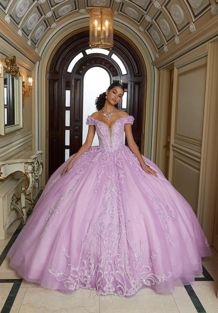 Vizcaya by Morilee Off Shoulder Quince Dress 89484 sold by Terry costa product image thumbnail 3