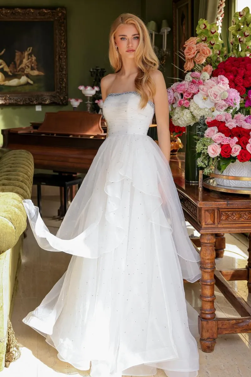 Ava Presley Strapless Ruched Prom Dress 29524 sold by Terry costa