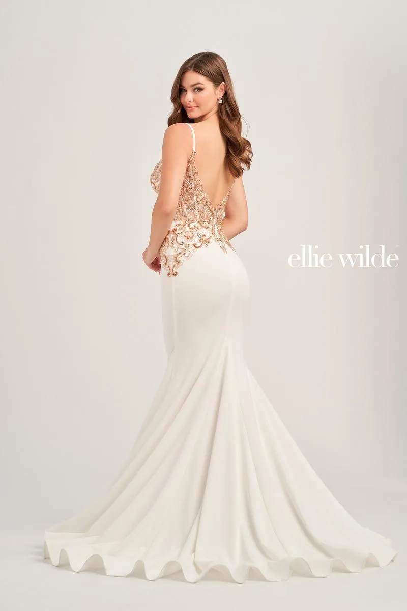 Ellie Wilde Open Back Prom Dress EW35078 sold by Terry costa product image thumbnail 3