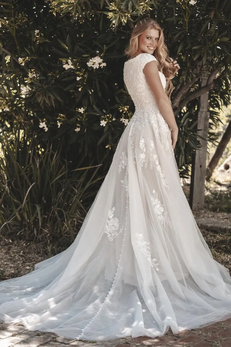 Allure Bridals Modest Dress M721 sold by Terry costa product image thumbnail 2