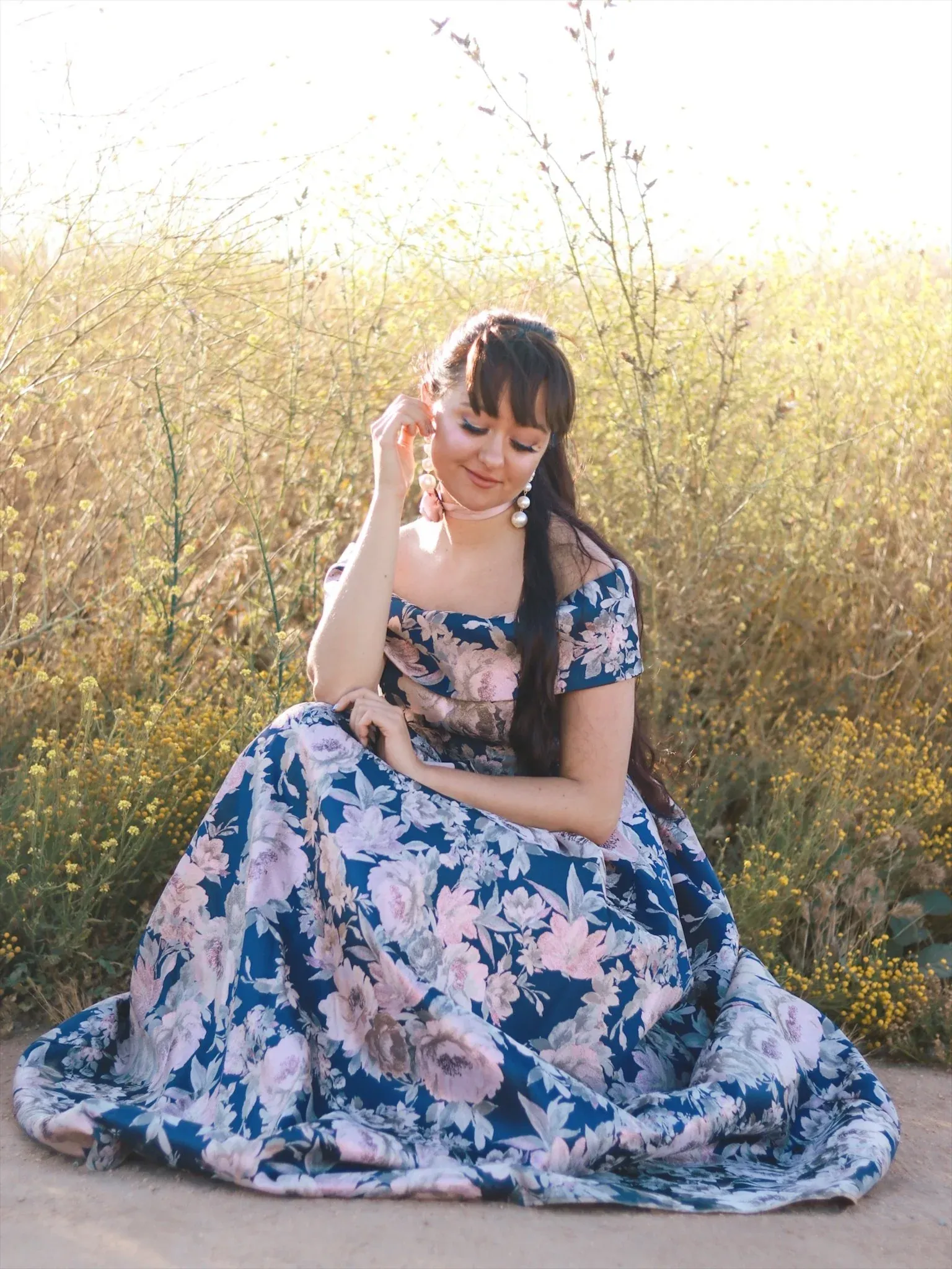 Alex Evenings A-line Maxi Dress with Pockets 8157026 sold by Terry costa product image thumbnail 3