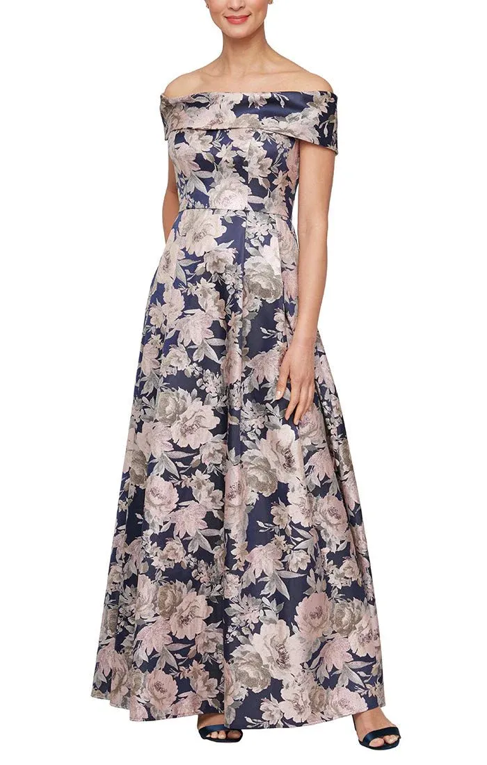 Alex Evenings A-line Maxi Dress with Pockets 8157026 sold by Terry costa