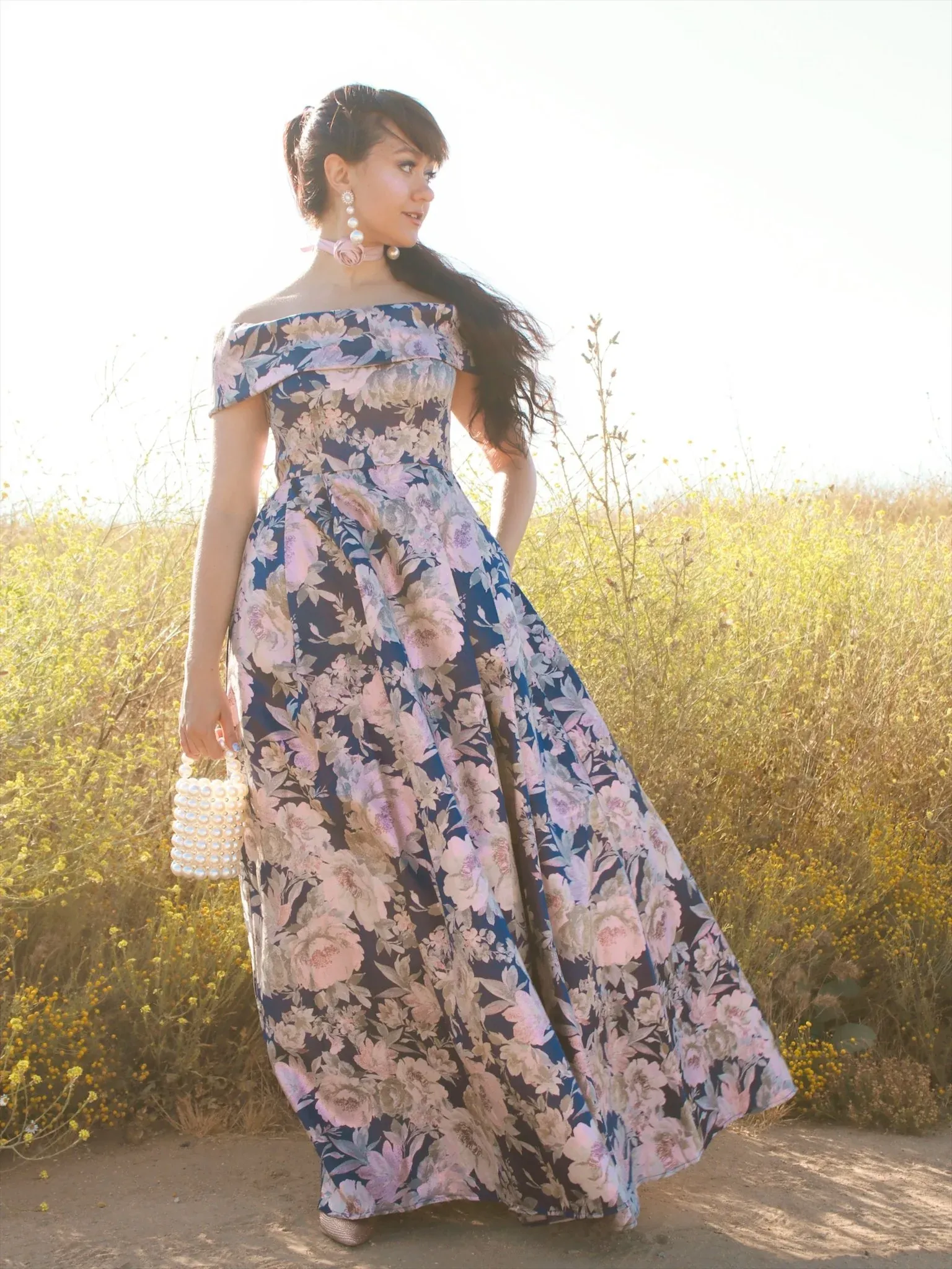 Alex Evenings A-line Maxi Dress with Pockets 8157026 sold by Terry costa product image thumbnail 4