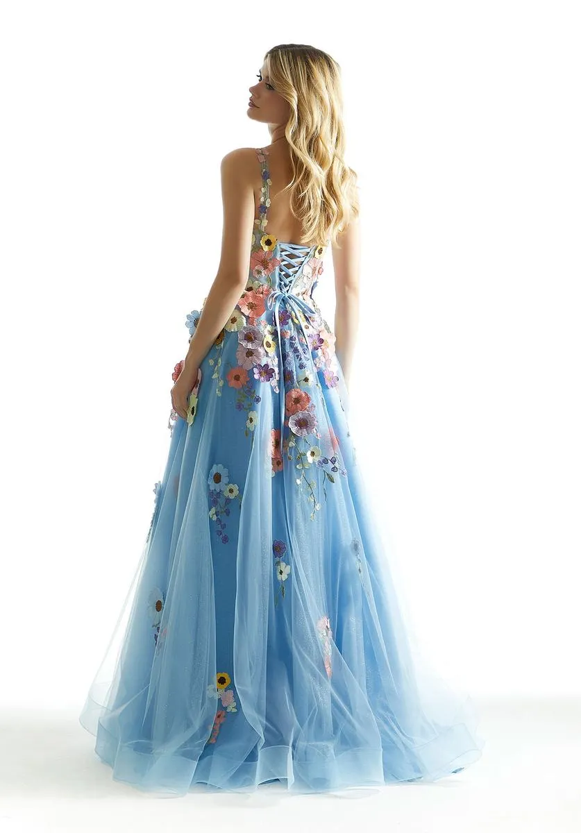 Morilee 3D Floral A-Line Prom Dress 49074 sold by Terry costa product image thumbnail 2