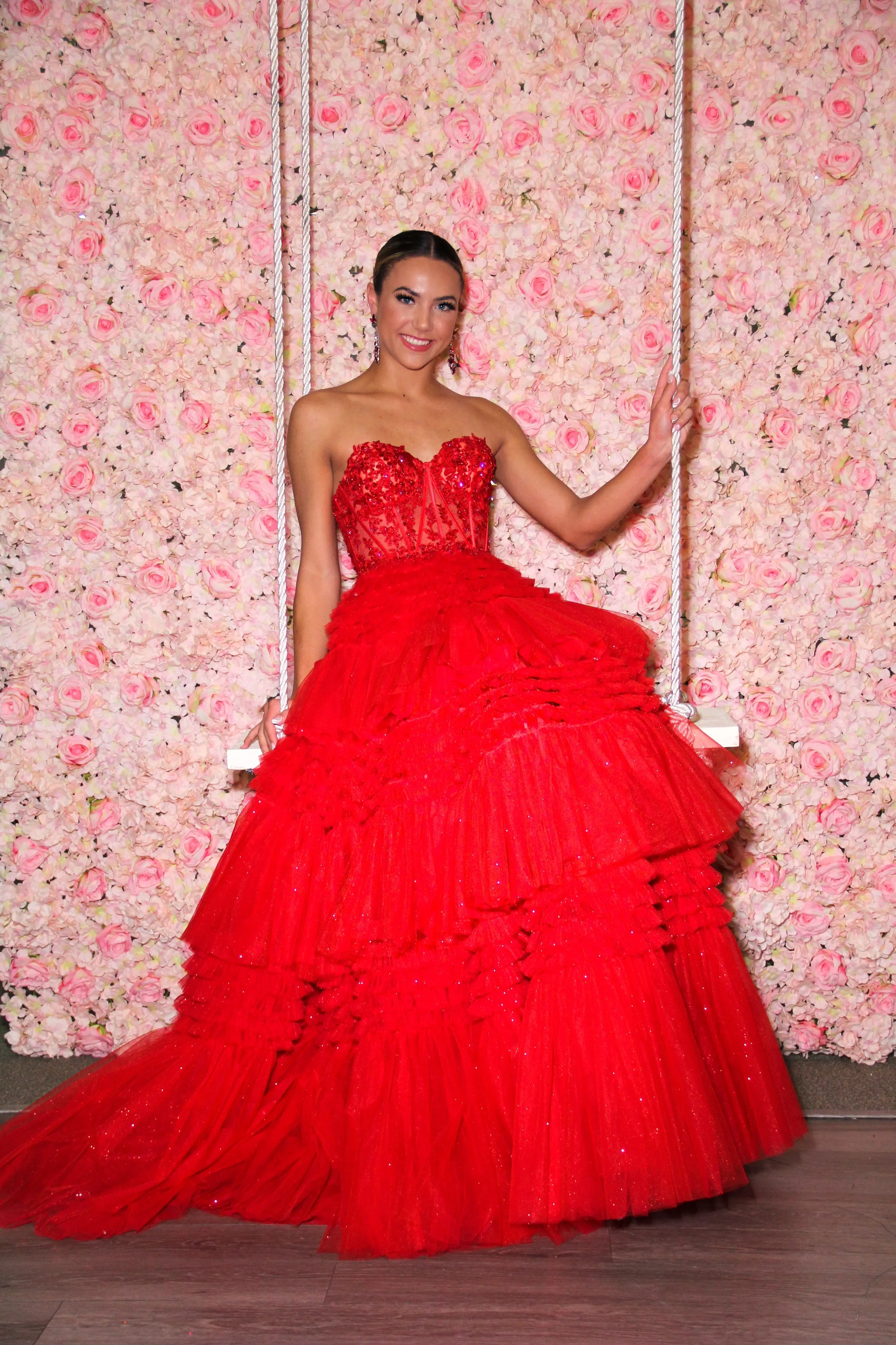 Sherri Hill Corset Ruffle Prom Dress 55682 sold by Terry costa