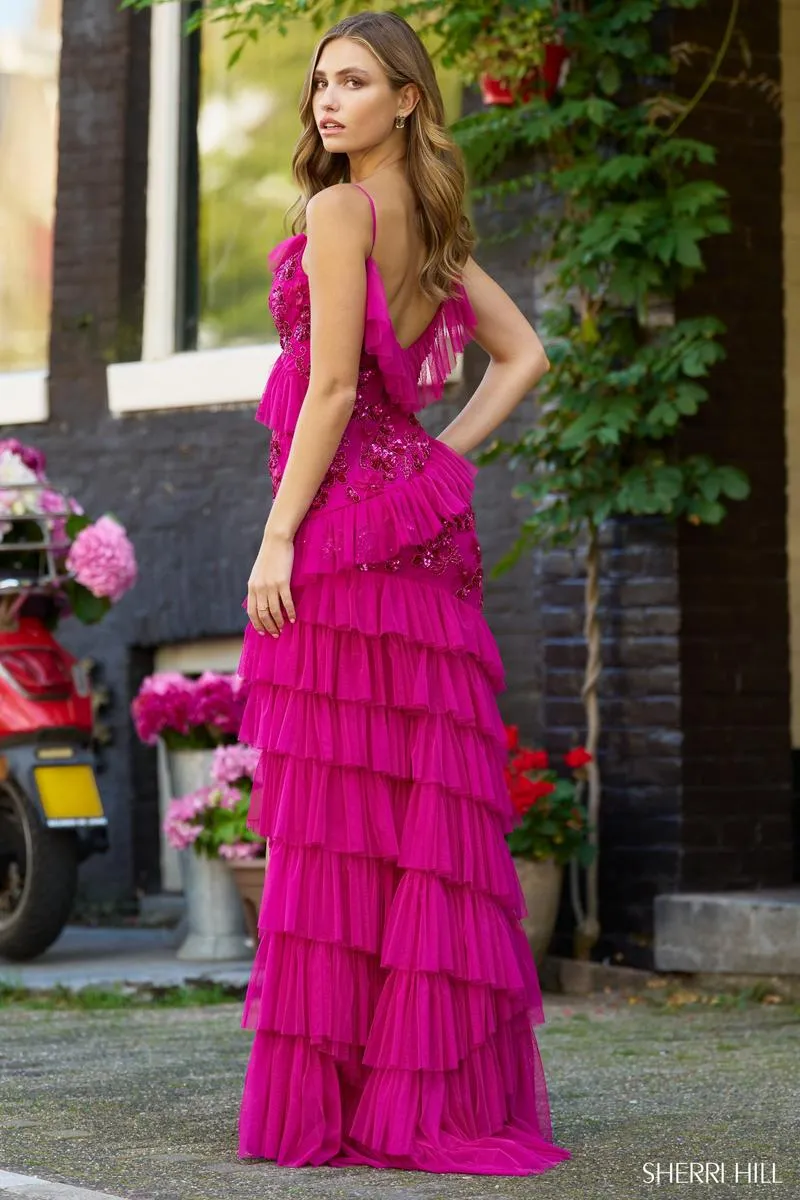 Sherri Hill Floral Beaded Prom Dress 56310 sold by Terry costa product image thumbnail 2