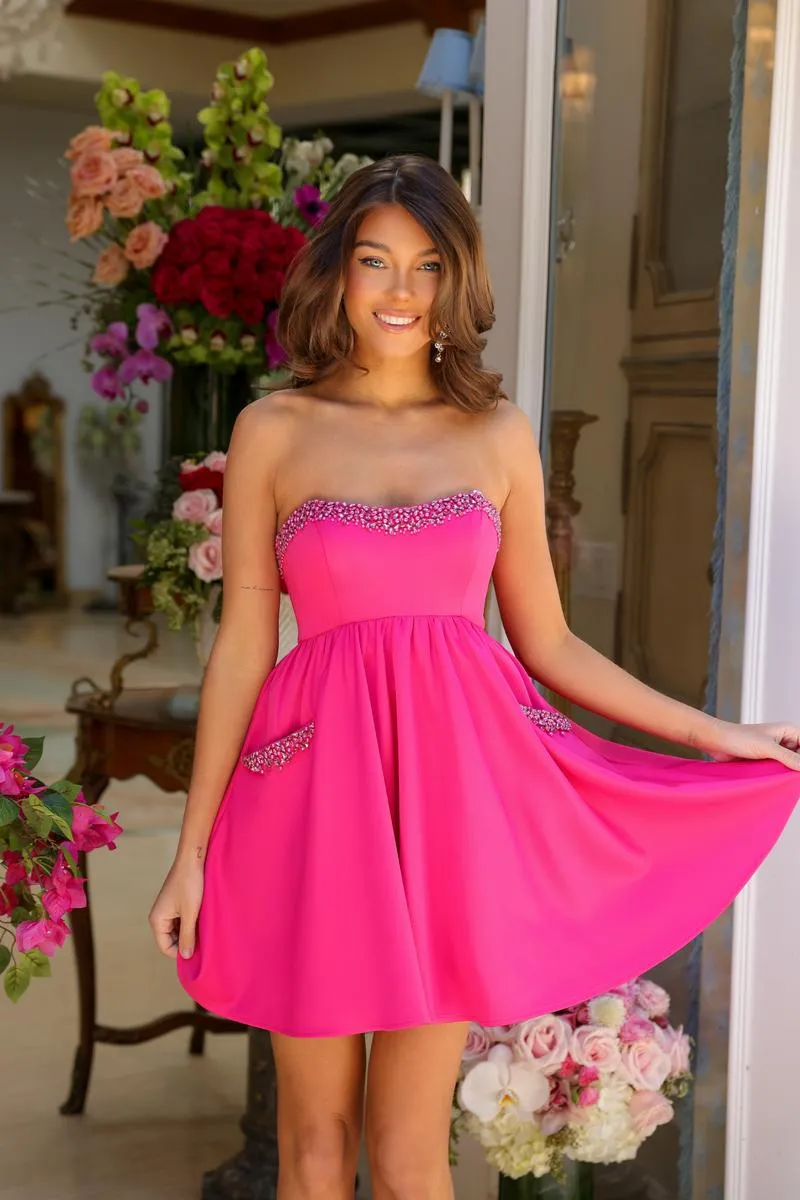 Ava Presley Babydoll Homecoming Dress 29837 sold by Terry costa product image thumbnail 5