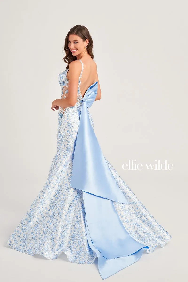 Ellie Wilde Fitted Mermaid Prom Dress EW35033 sold by Terry costa product image thumbnail 3