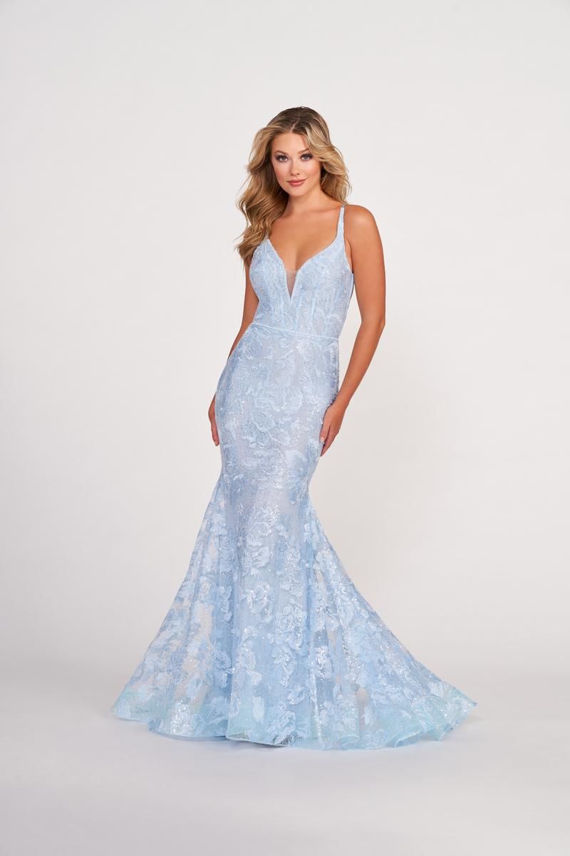 Ellie Wilde Long Trumpet Lace Prom Dress EW34092 sold by Terry costa