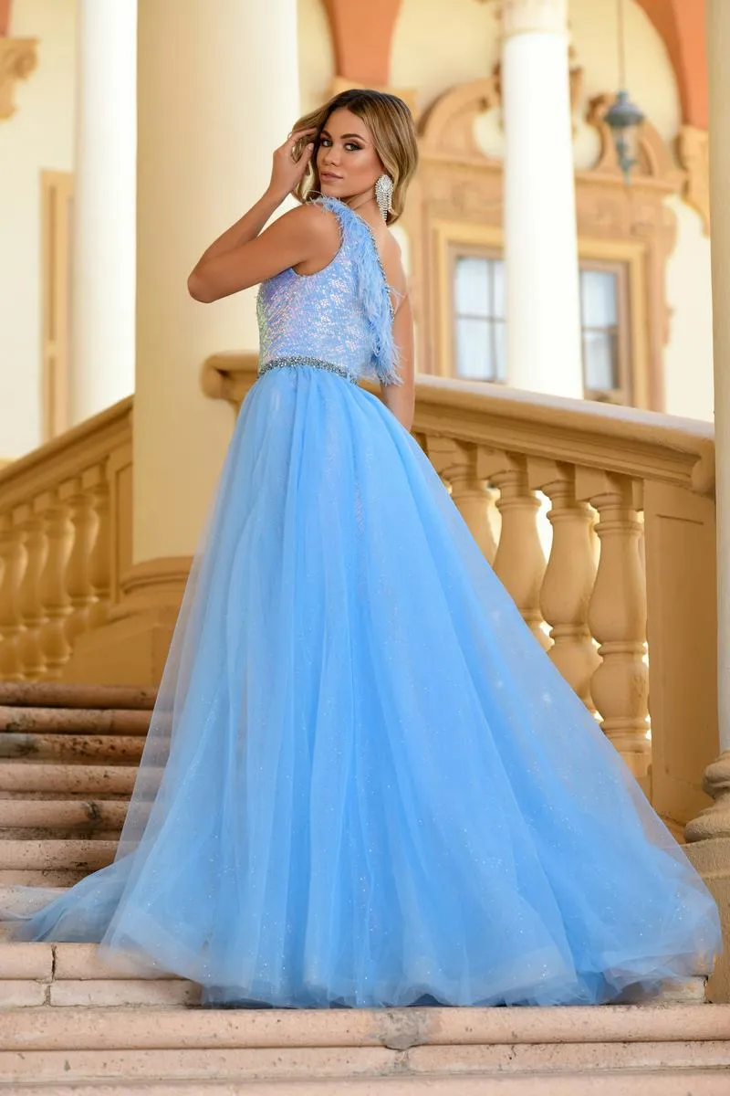 Ava Presley One Shoulder Prom Dress 28284 sold by Terry costa product image thumbnail 2