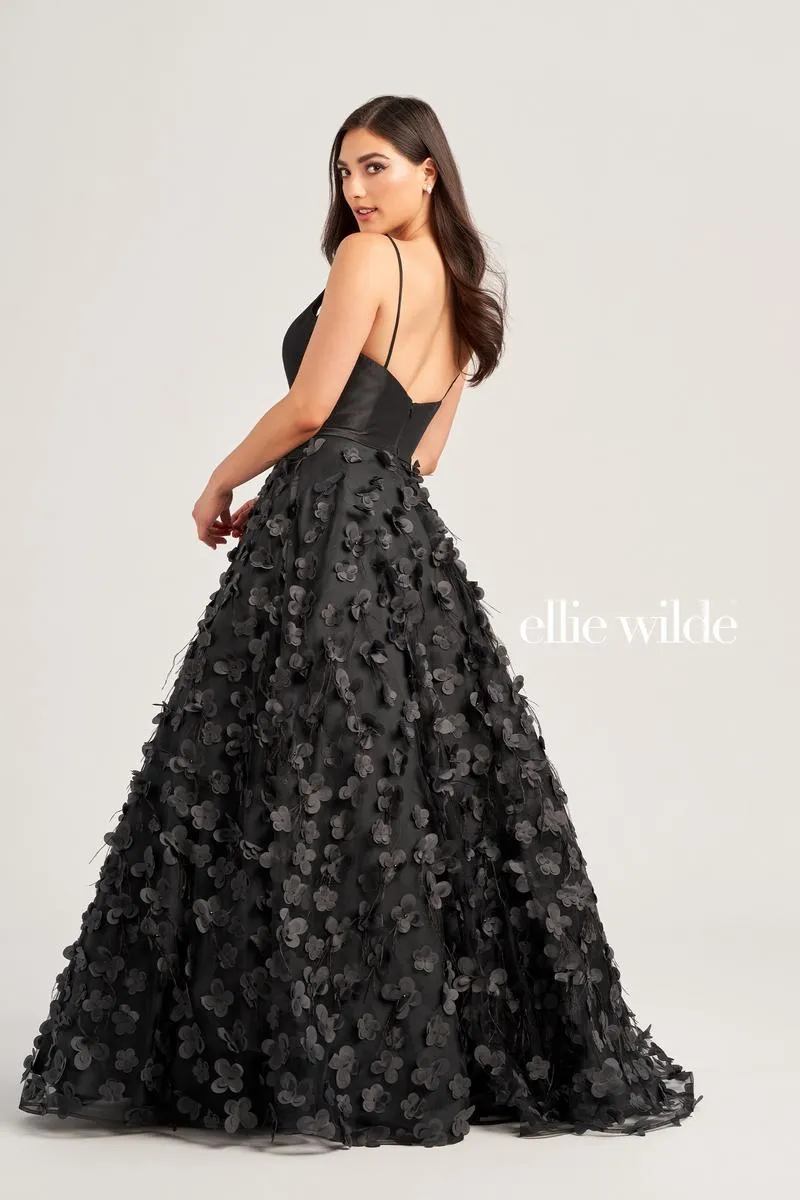 Ellie Wilde 3D Floral Ball Gown EW35037 sold by Terry costa product image thumbnail 2