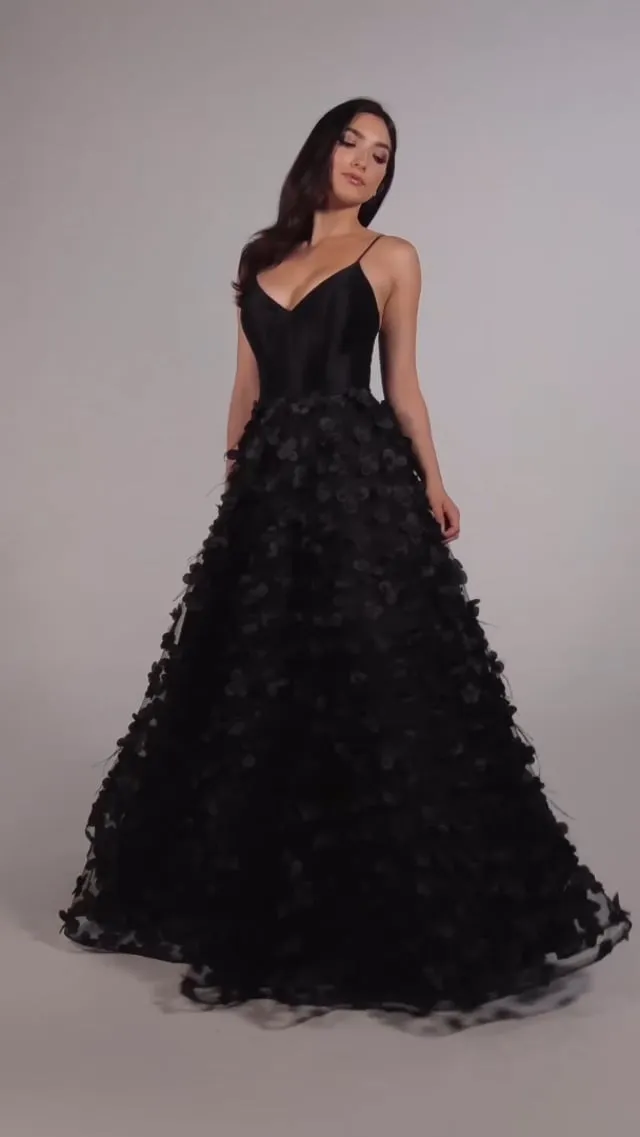 Ellie Wilde 3D Floral Ball Gown EW35037 sold by Terry costa