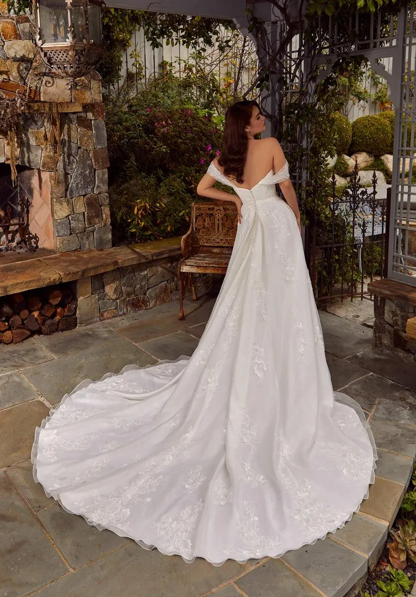 Blu Bridal by Morilee Rihanna Floral Wedding Dress 4476 sold by Terry costa product image thumbnail 2