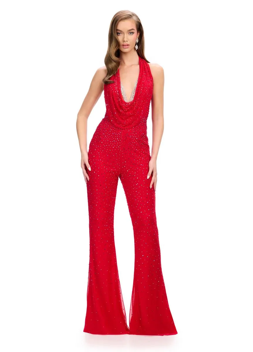 ASHLEYlauren Cowl Neck Jumpsuit 11775 sold by Terry costa product image thumbnail 4