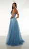Alyce 3D Floral A-Line Prom Dress 61634 sold by Terry costa