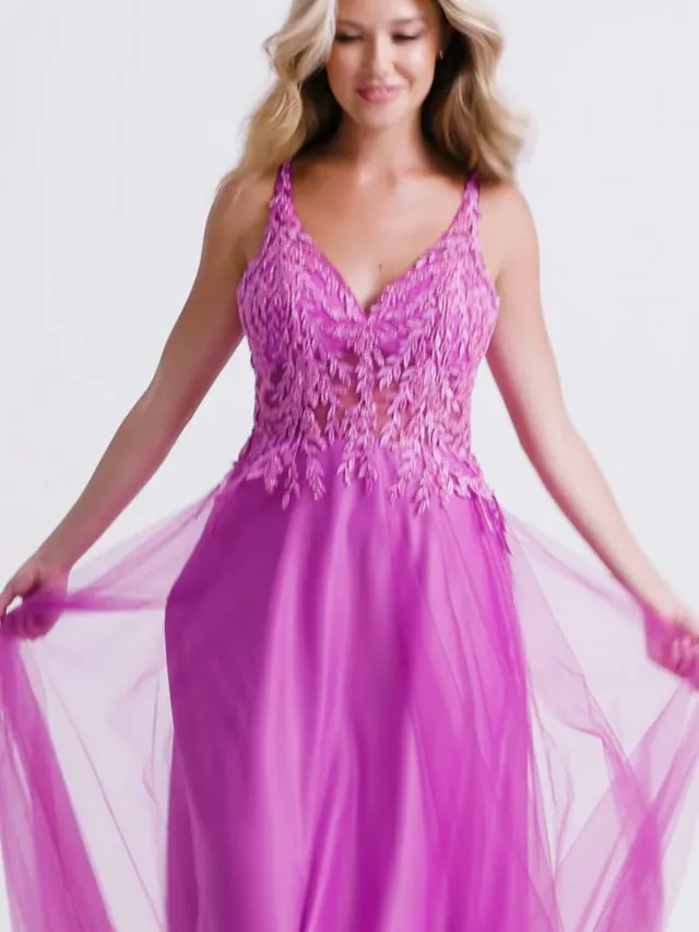 Faviana A-Line Lace Prom Dress 11055 sold by Terry costa