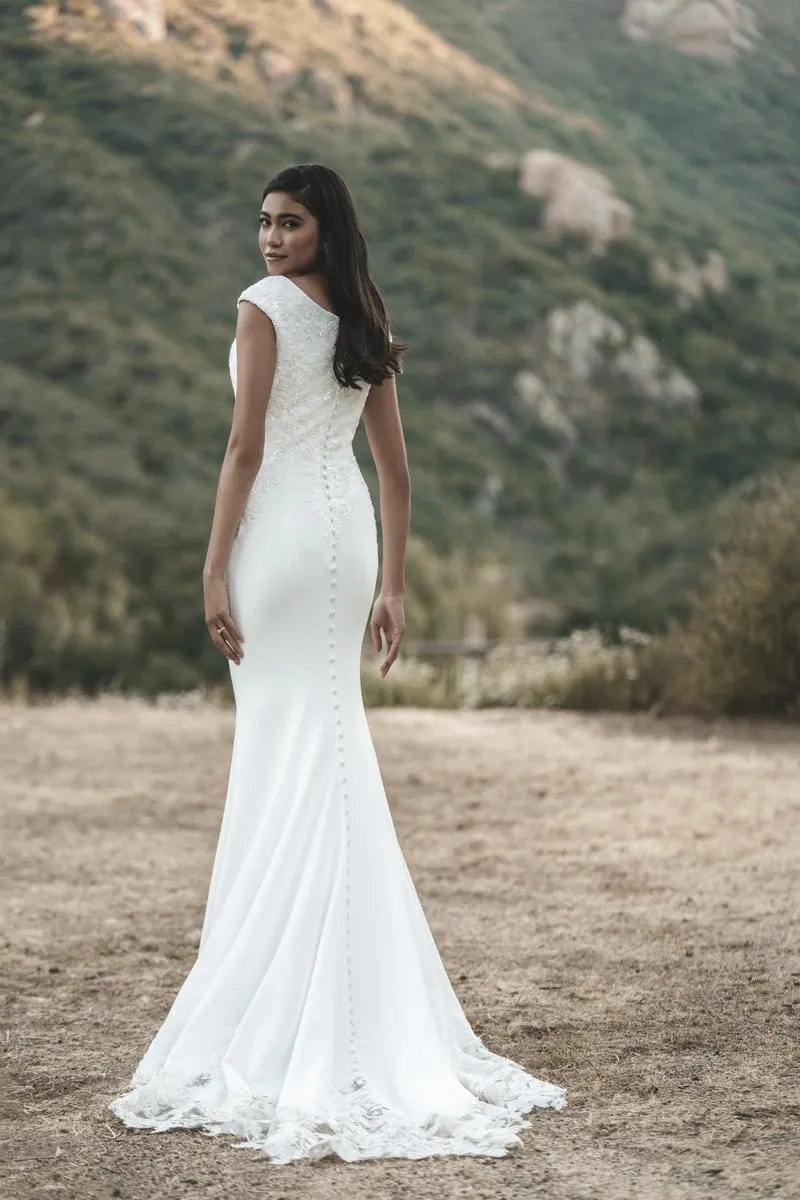 Allure Bridals Modest Dress M724 sold by Terry costa product image thumbnail 2