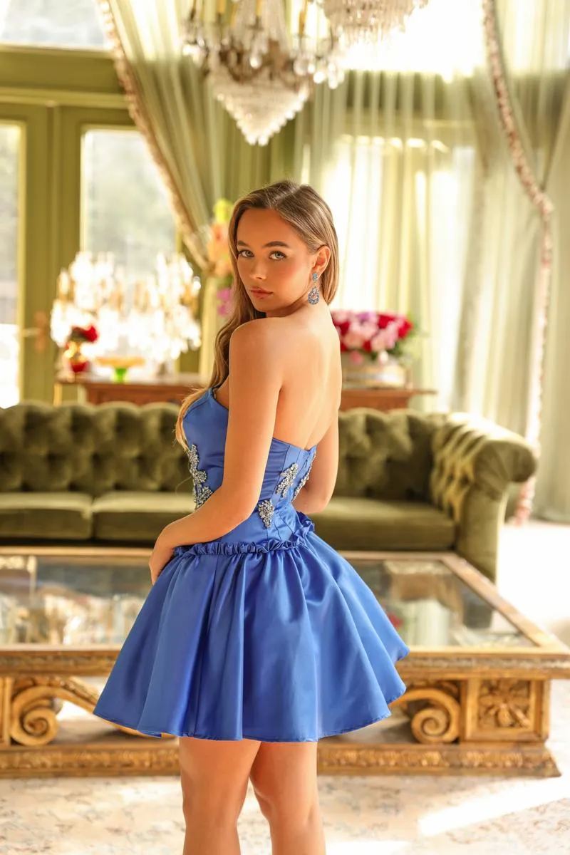 Ava Presley Strapless A-Line Homecoming Dress 29841 sold by Terry costa product image thumbnail 2