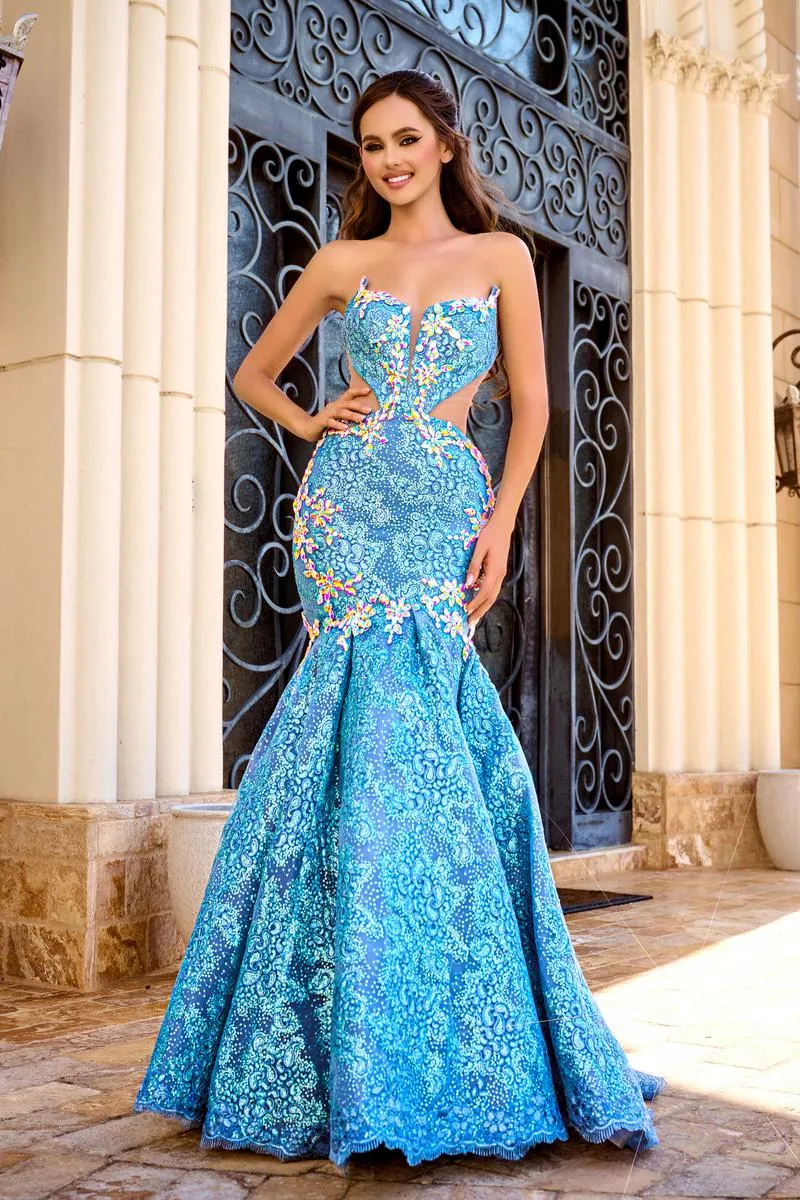 Portia and Scarlett Mermaid Prom Dress PS24089 sold by Terry costa product image thumbnail 5