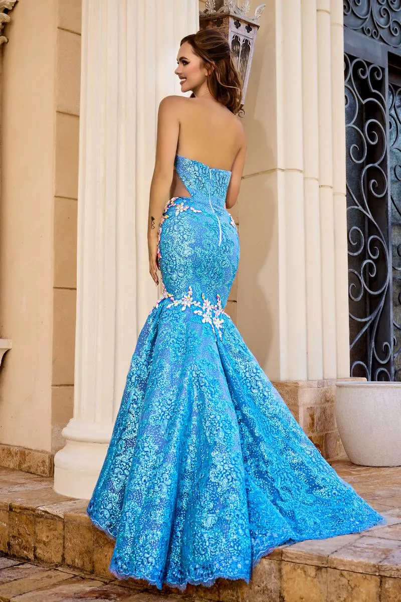 Portia and Scarlett Mermaid Prom Dress PS24089 sold by Terry costa product image thumbnail 2