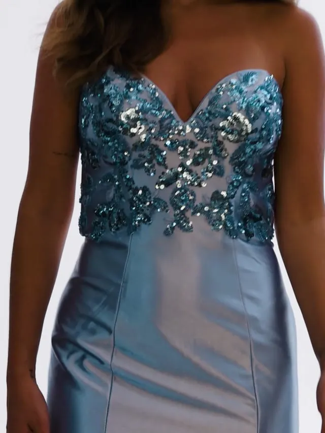 Faviana Strapless V-Neck Prom Dress 11060 sold by Terry costa
