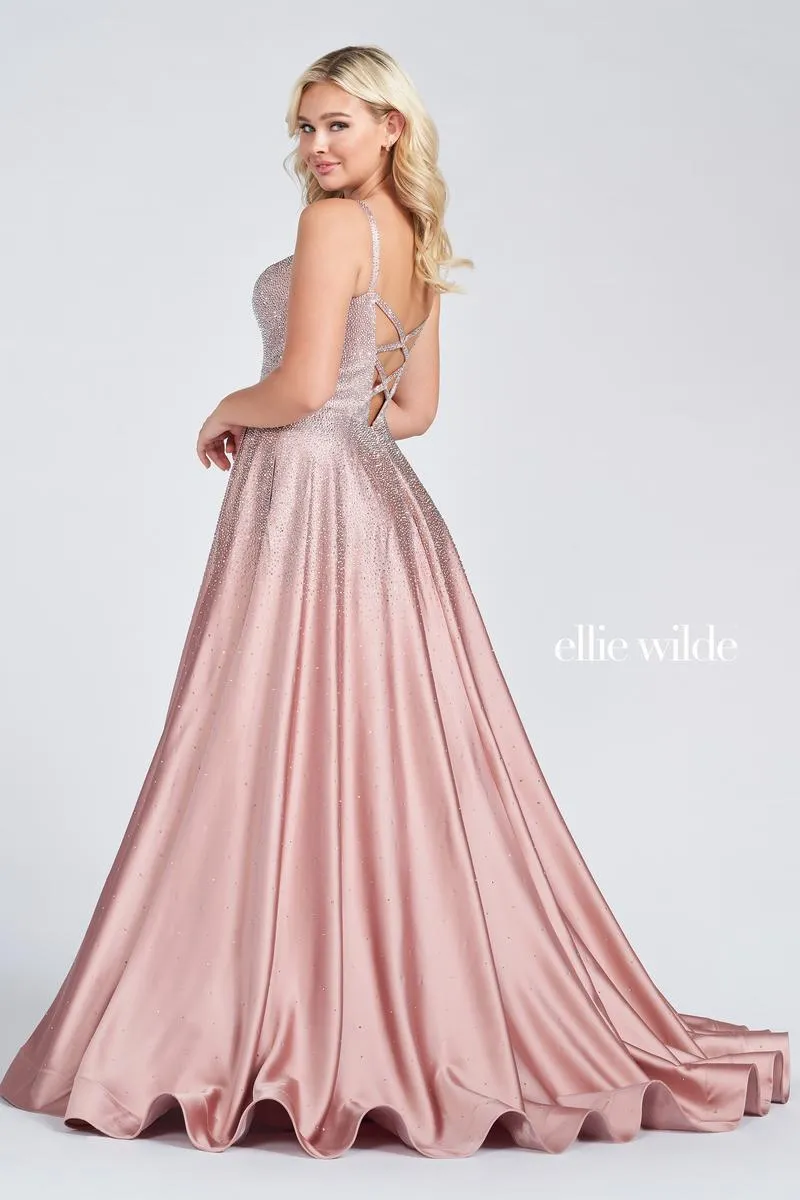 Ellie Wilde A-Line Long Prom Dress EW122015 sold by Terry costa product image thumbnail 2