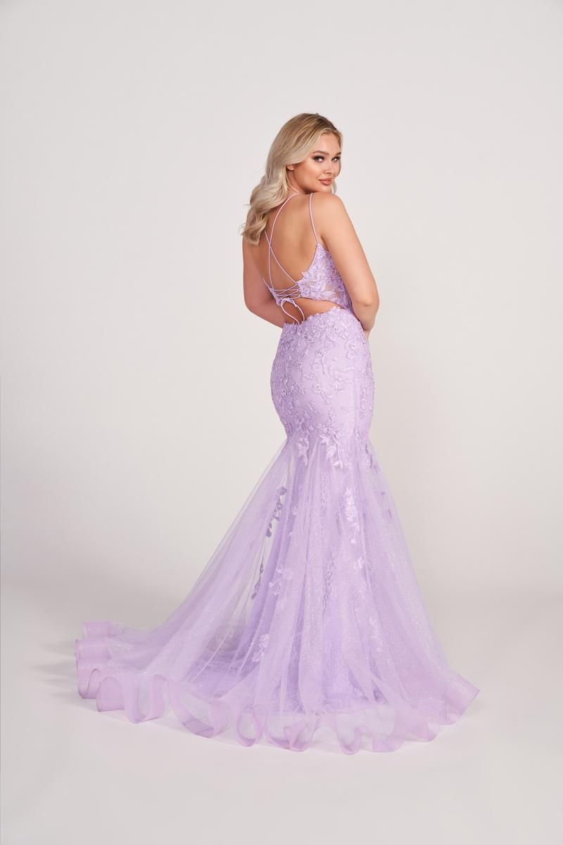 Ellie Wilde Lace Trumpet Prom Dress EW34080 sold by Terry costa product image thumbnail 2