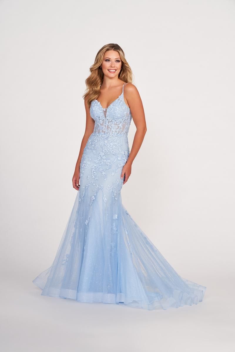 Ellie Wilde Lace Trumpet Prom Dress EW34080 sold by Terry costa product image thumbnail 3