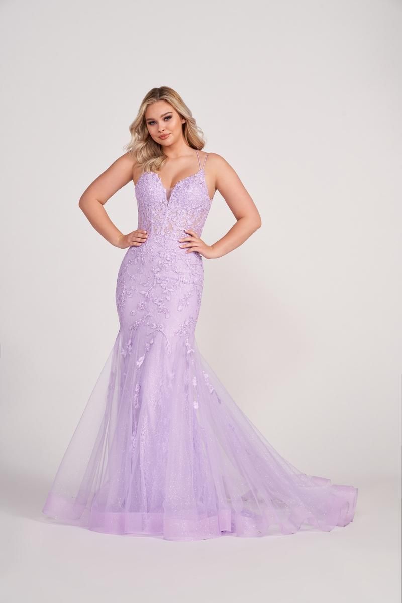 Ellie Wilde Lace Trumpet Prom Dress EW34080 sold by Terry costa