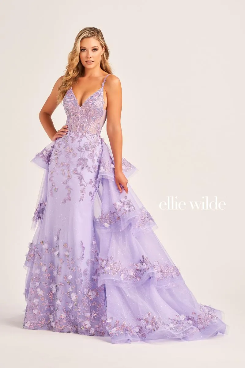 Ellie Wilde Fit and Flare Prom Dress EW35045 sold by Terry costa product image thumbnail 5