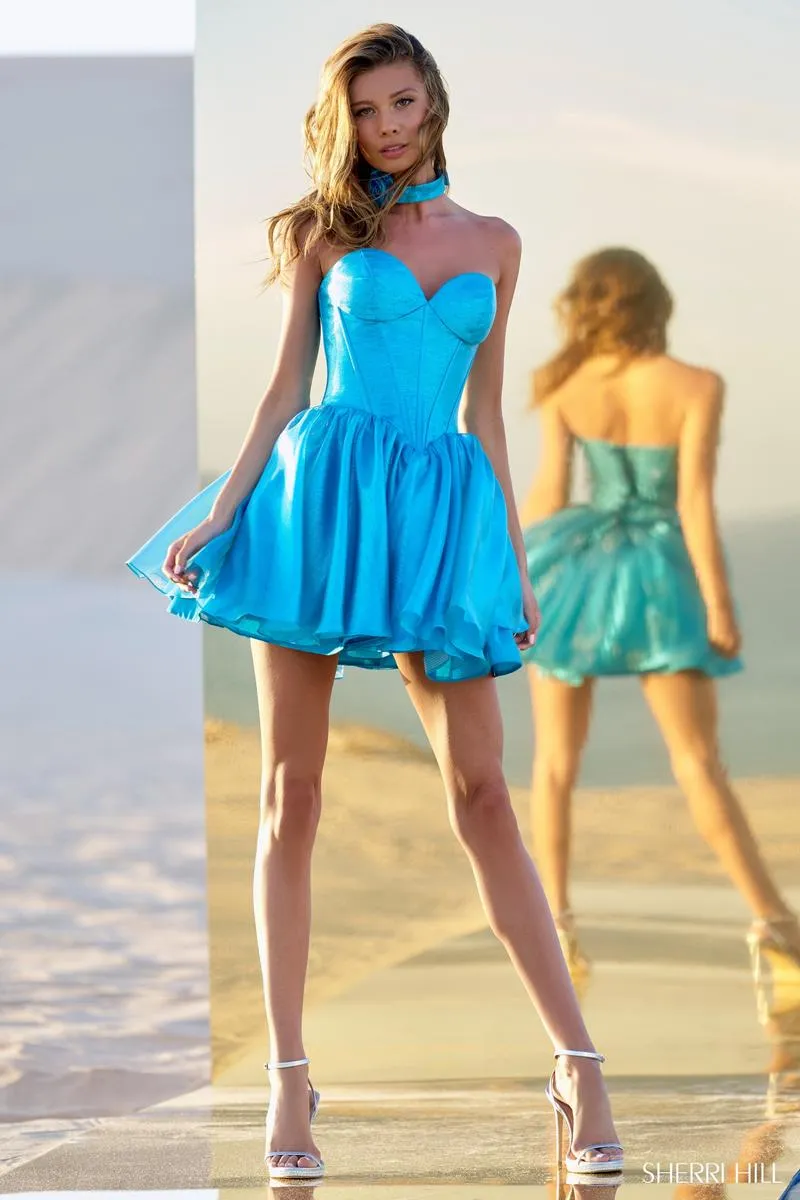 Sherri Hill Strapless Corset Homecoming Dress 56771 sold by Terry costa product image thumbnail 3
