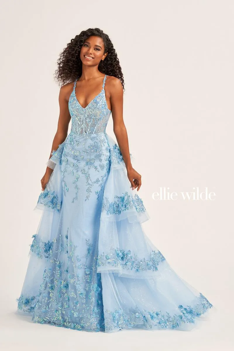 Ellie Wilde Fit and Flare Prom Dress EW35045 sold by Terry costa product image thumbnail 4