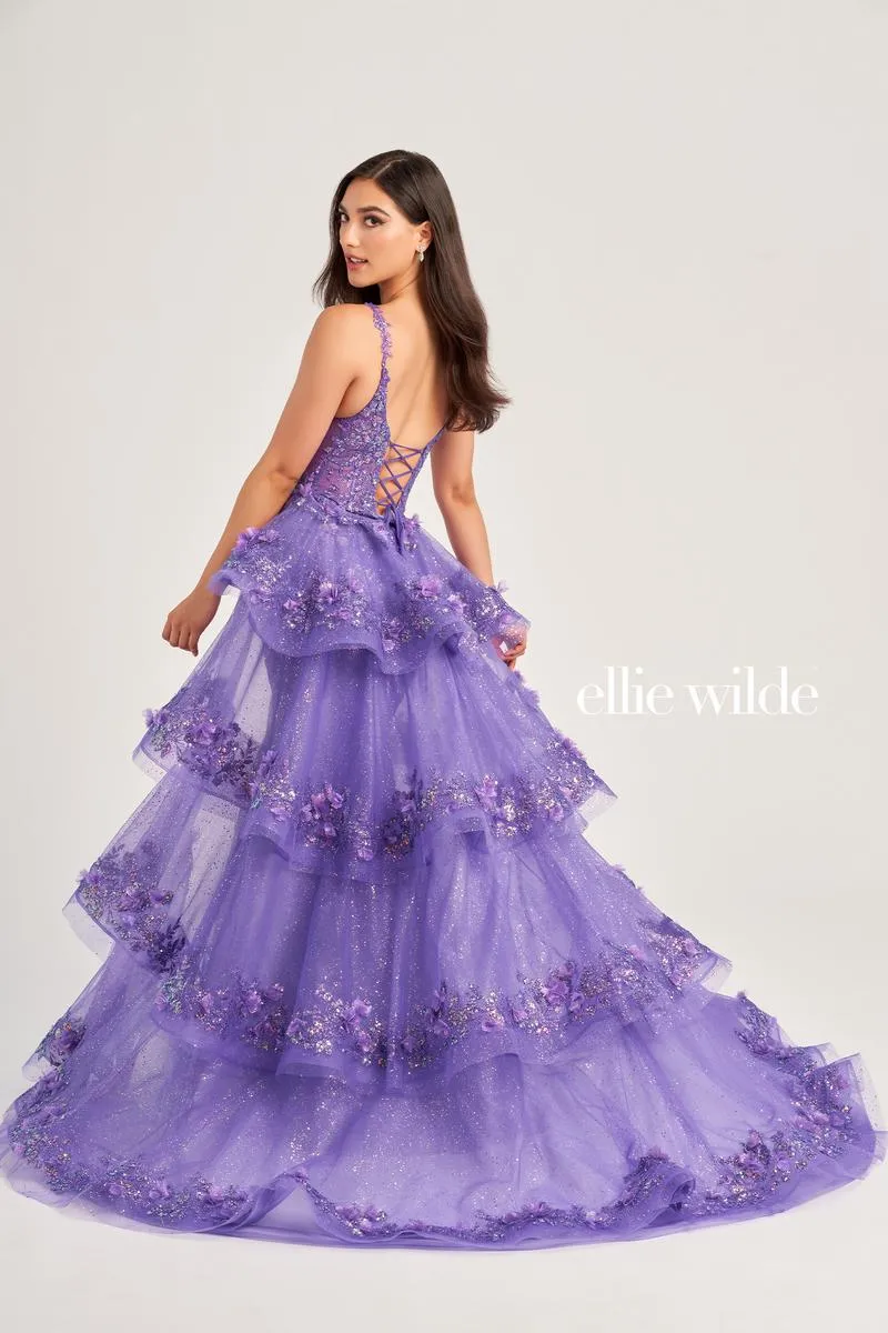 Ellie Wilde Fit and Flare Prom Dress EW35045 sold by Terry costa product image thumbnail 3