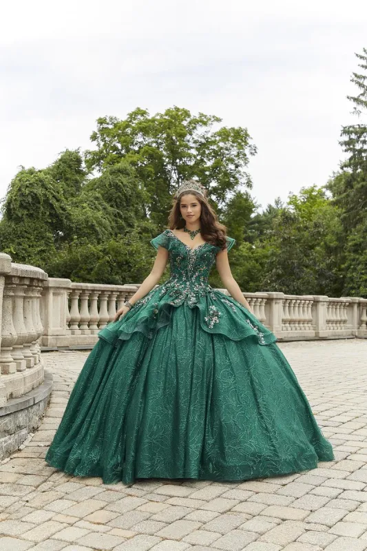 Vizcaya by Morilee Flounced Lace Quince Dress 89412 sold by Terry costa