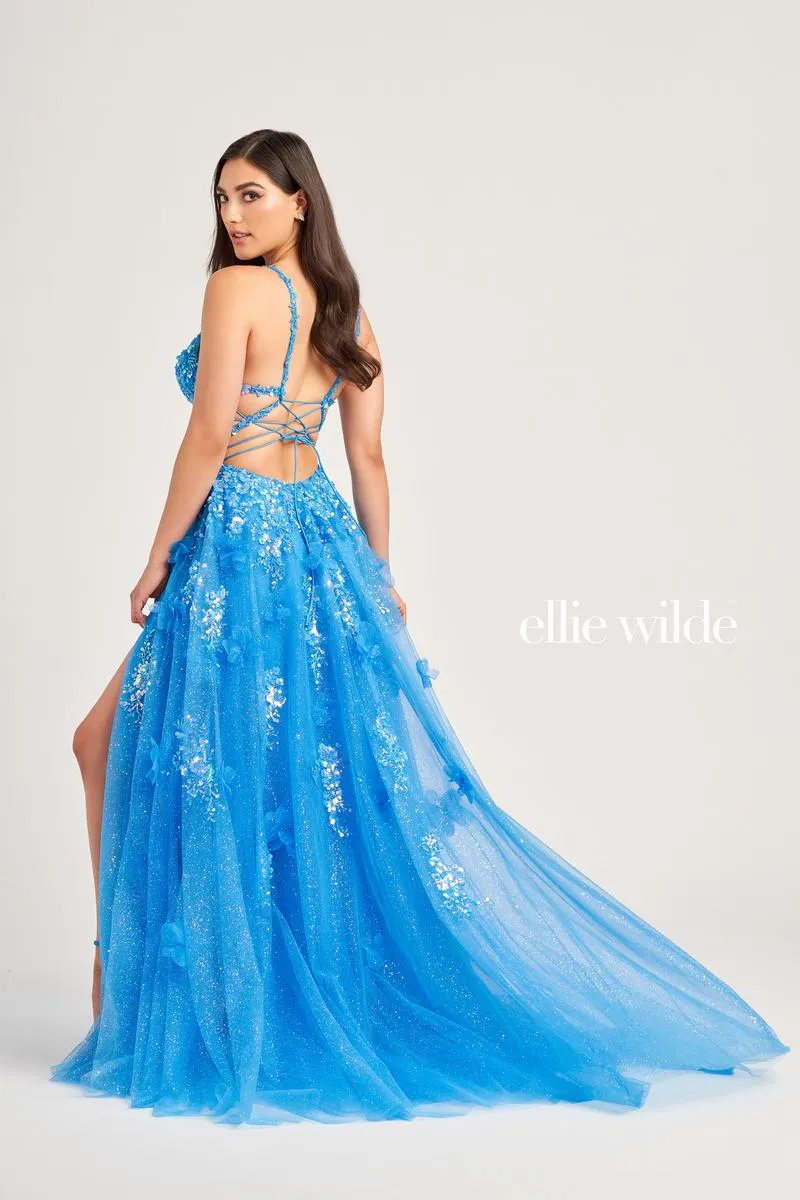 Ellie Wilde A-Line Corset Prom Dress EW35047 sold by Terry costa product image thumbnail 3