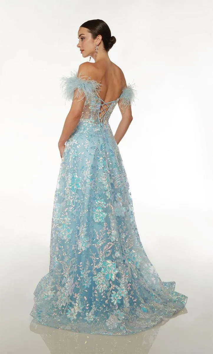 Alyce Feather Ball Gown Prom Dress 61645 sold by Terry costa product image thumbnail 2