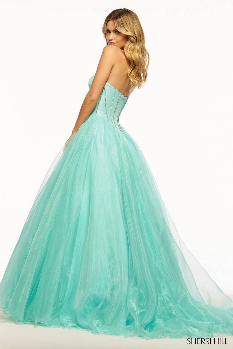 Sherri Hill Strapless Organza Prom Dress 56028 sold by Terry costa product image thumbnail 2