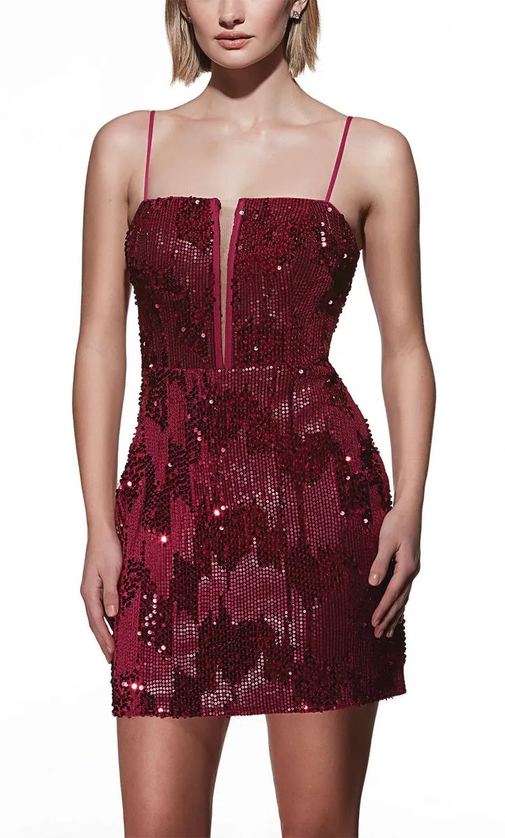 Alyce Paris Velvet Sequin Homecoming Dress 4932 sold by Terry costa product image thumbnail 3