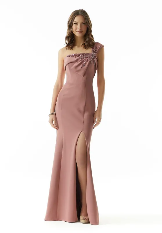 MGNY Madeline Gardner One Shoulder Evening Dress 73002 sold by Terry costa