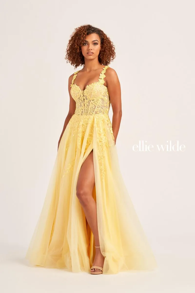 Ellie Wilde A-Line Off Shoulder Prom Dress EW35101 sold by Terry costa product image thumbnail 3