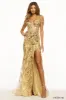 Sherri Hill Sequined Lace Straight Prom Dress 56101 sold by Terry costa