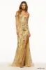 Sherri Hill Sequined Lace Straight Prom Dress 56101 sold by Terry costa