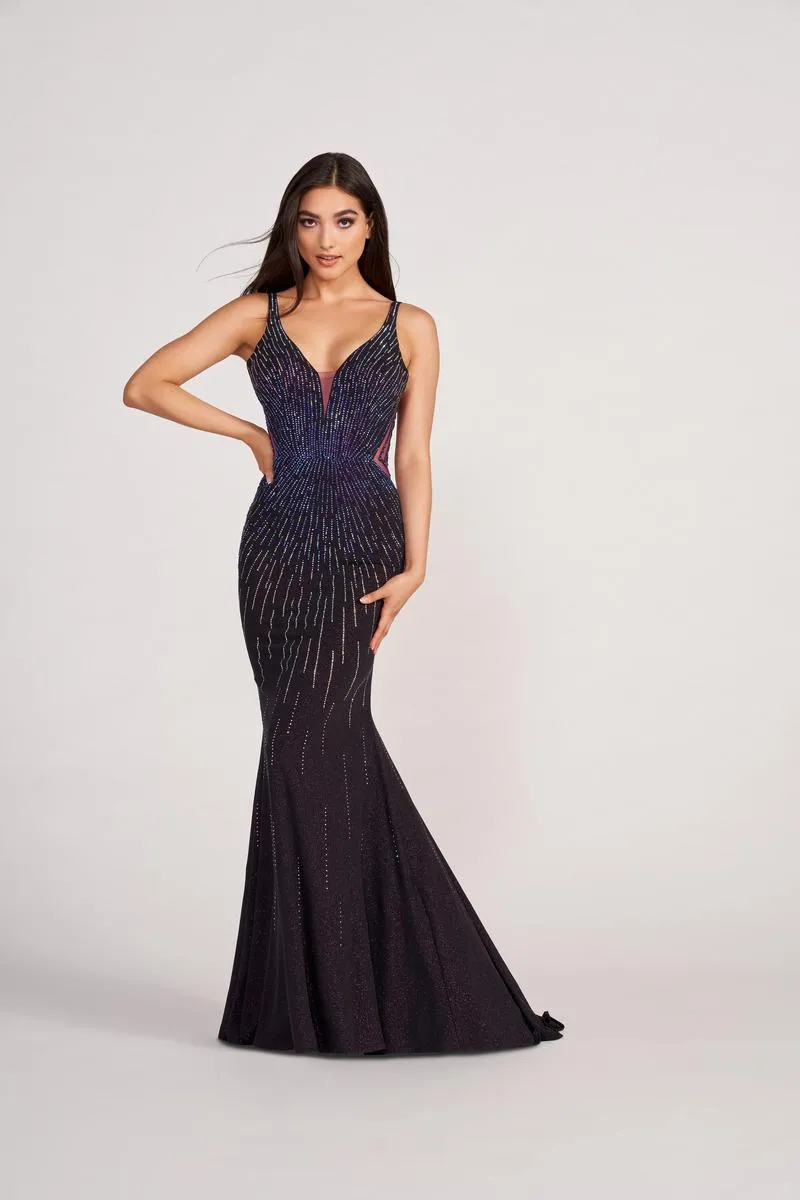 Ellie Wilde Sleeve Fit and Flare Prom Dress EW34076 sold by Terry costa product image thumbnail 4