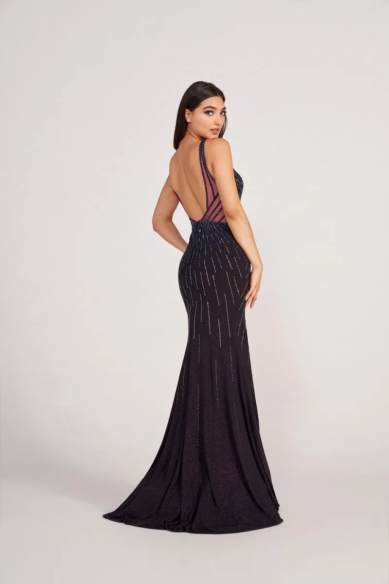 Ellie Wilde Sleeve Fit and Flare Prom Dress EW34076 sold by Terry costa product image thumbnail 2
