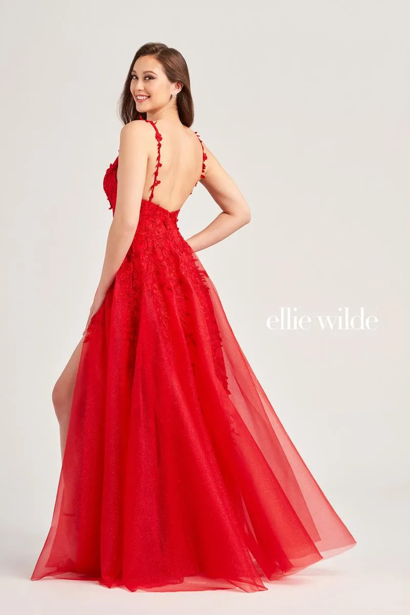 Ellie Wilde A-Line Lace Prom Dress EW35233 sold by Terry costa product image thumbnail 3