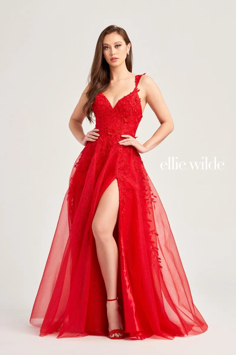 Ellie Wilde A-Line Lace Prom Dress EW35233 sold by Terry costa product image thumbnail 2